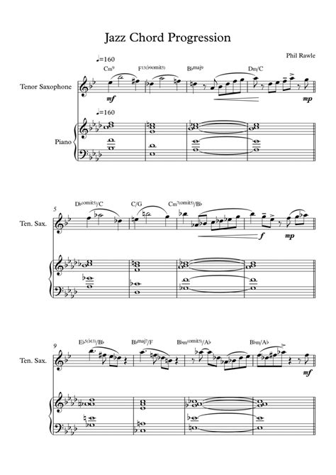 Chord Progression - Tenor Sax